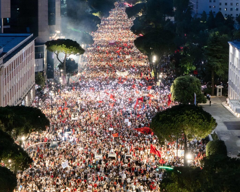 “We want a new Albania”: Protests against Jared Kushner-backed resort turn anger on government